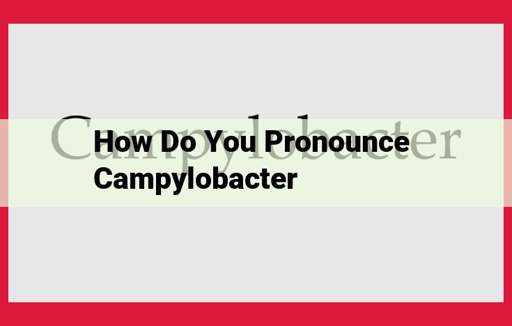 The Optimal Pronunciation Guide to Campylobacter: Syllables, Emphasis, and Sound