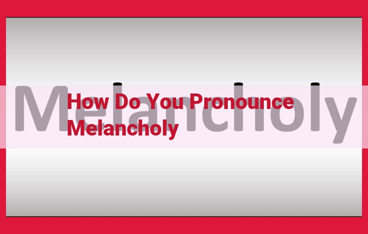 How to Pronounce Melancholy: Ultimate Guide to Enhance Communication