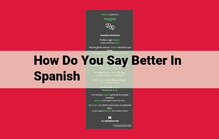 Master Spanish Vocabulary for Expressing Improvement: Nouns, Verbs, Adjectives, Adverbs, and Expressions