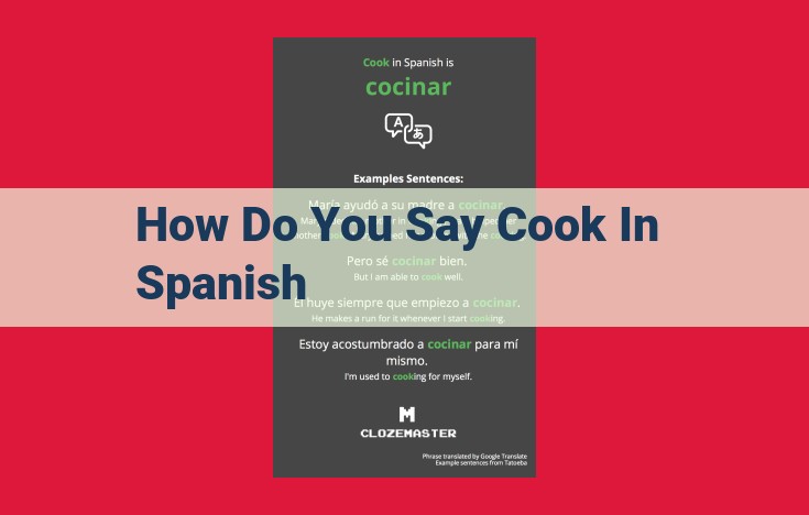 Mastering the Art of Cooking in Spanish: Unlock the Secrets of "Cocinar"