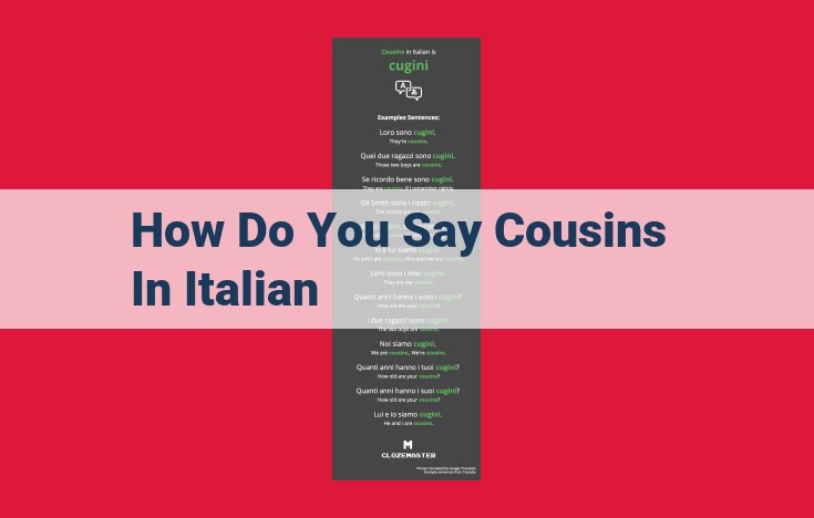 Essential Italian Family Vocabulary: How to Say "Cousins" and Other Key Terms