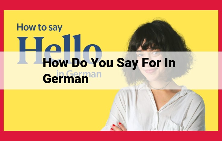 Prepositions in German Grammar: Understanding "Für" ("For") and Its Usage