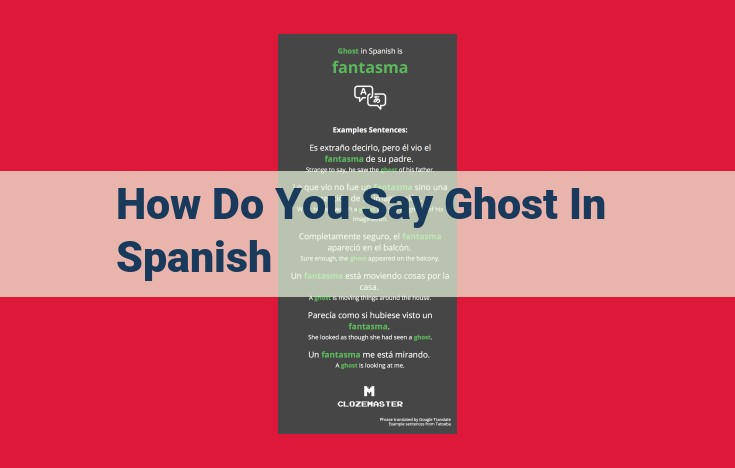 Discover the Ethereal Realm: The Meaning and Etymology of "Fantasma" (Ghost) in Spanish