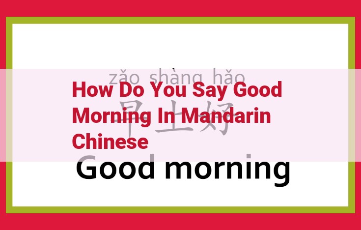 Unlocking the Nuances of Good Morning Greetings in Mandarin Chinese