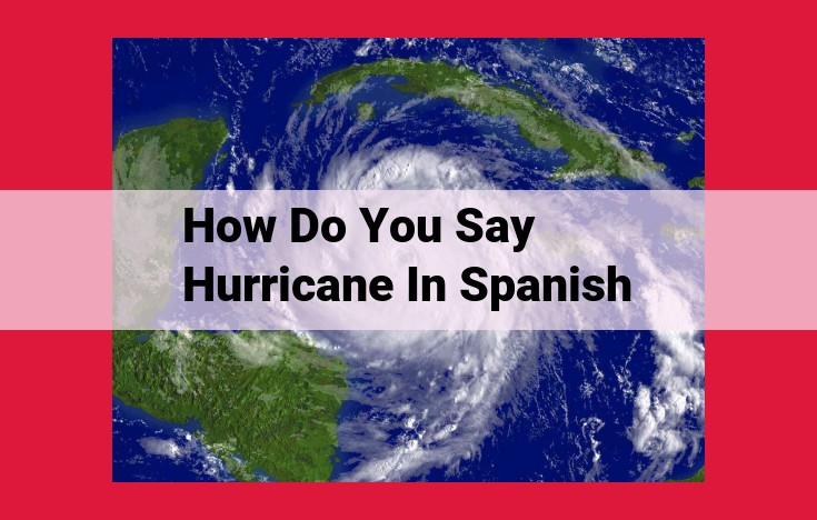 Understanding Spanish Hurricane Nomenclature: 'Huracán' and Its Significance