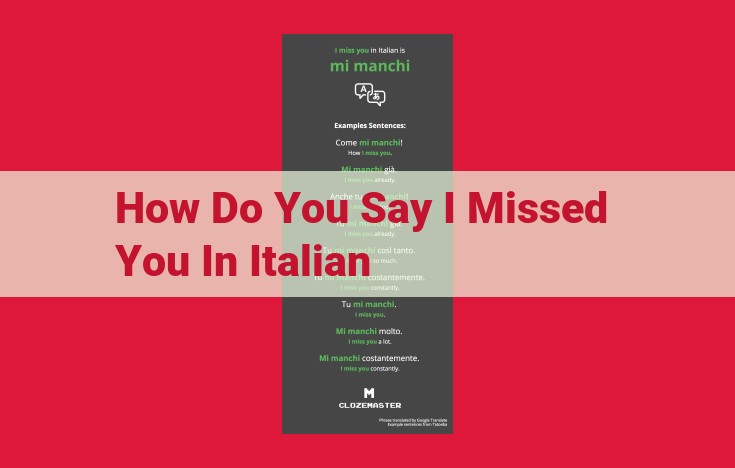 SEO-Optimized Title: Essential Phrases for Expressing "I Missed You" in Italian: Identifying Topic-Relevant Terms