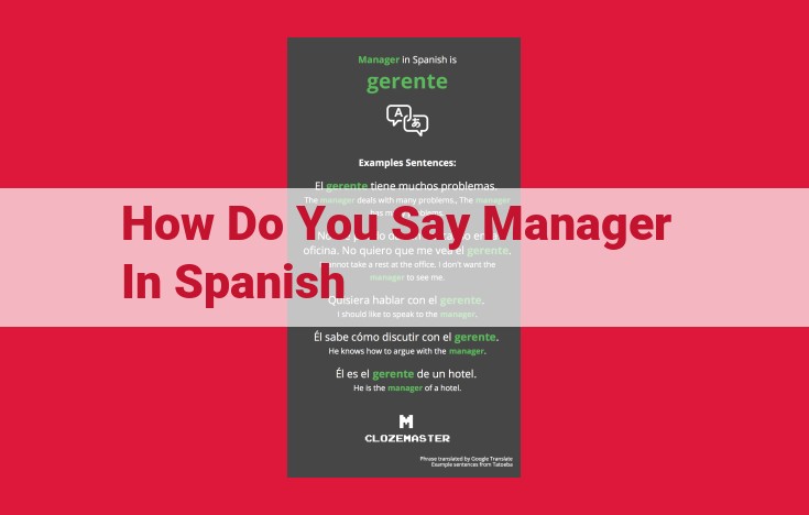 Understanding the Role of a "Gerente": The Spanish Translation for "Manager"