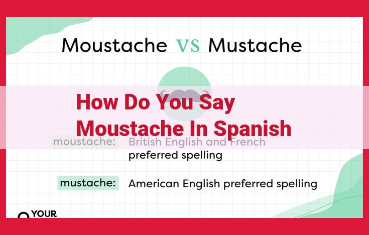 Defining Facial Hair in Spanish: "Mostacho" vs. "Bigote," "Pateta," "Mecha," and "Bozo"