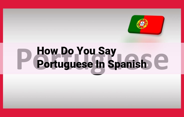 Spanish Translation for Portuguese