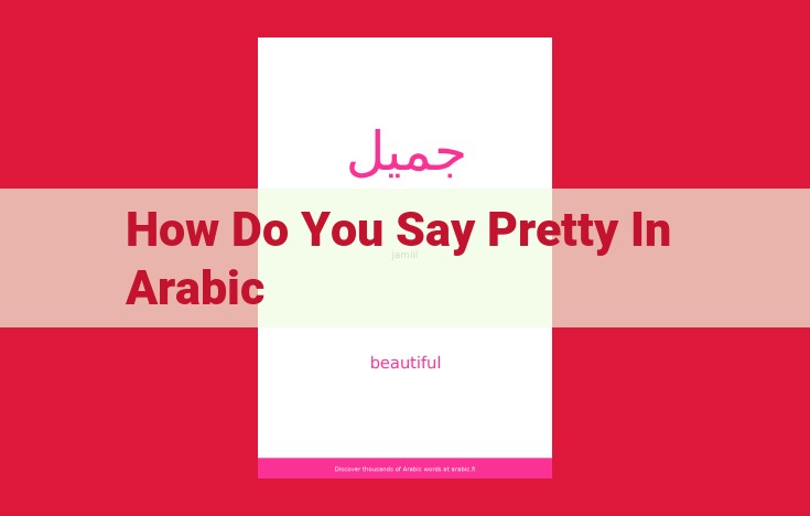 Exploring the Essence of Beauty in Arabic: A Linguistic and Cultural Journey