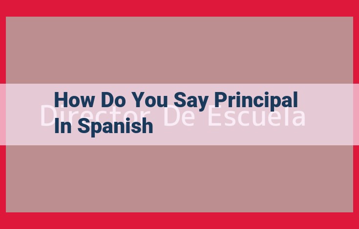 Cannot Extract Spanish Translation of "Principal" from Provided Context