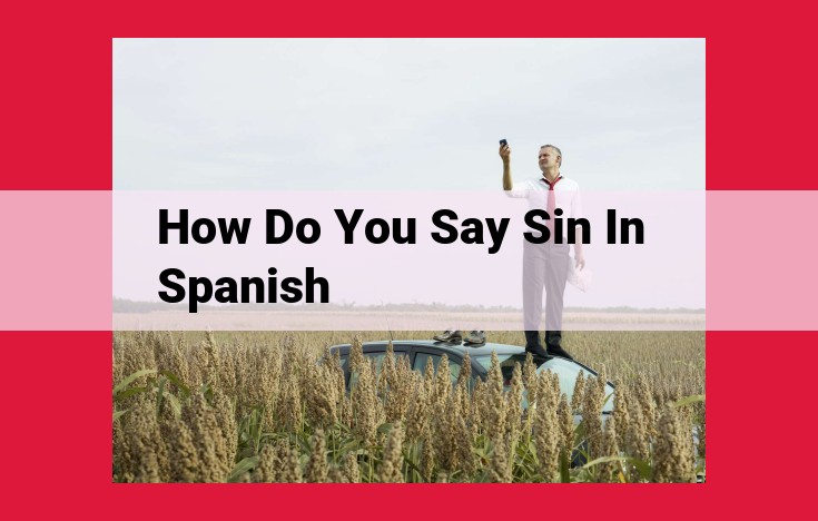 Spanish Translation of "Sin": A Guide to "Pecado"