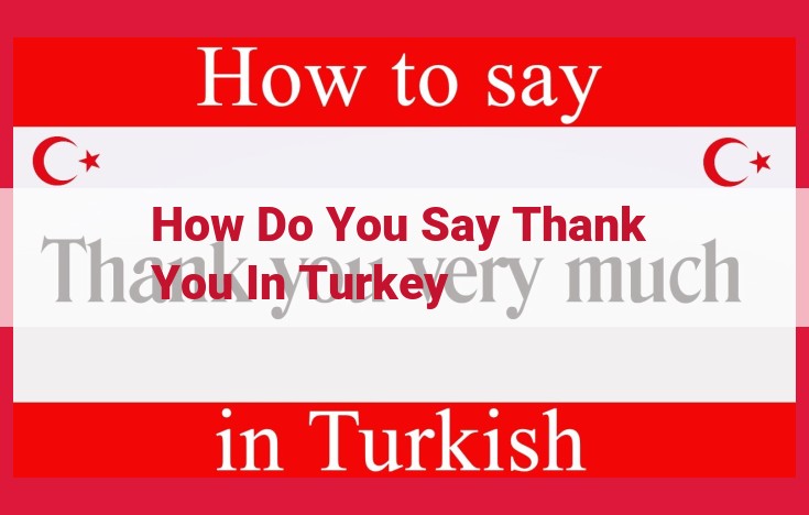 Expressing Gratitude in Turkey: The Heartfelt "Teşekkür Ederim"