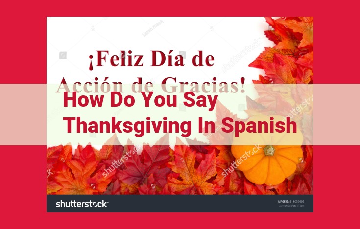 Thanksgiving: Día de Acción de Gracias in Spanish and its Origins