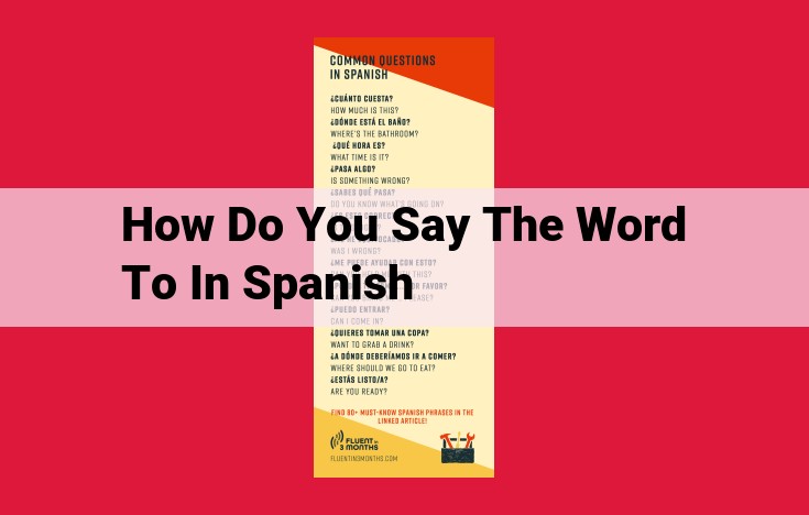 How to Use "To" in Spanish: The Preposition "A" Guide