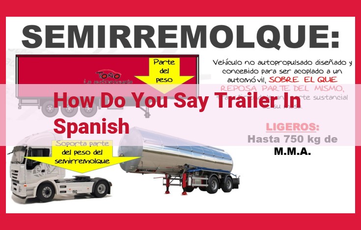 Understanding "Remolque": The Spanish Word for "Trailer" and Its Usage