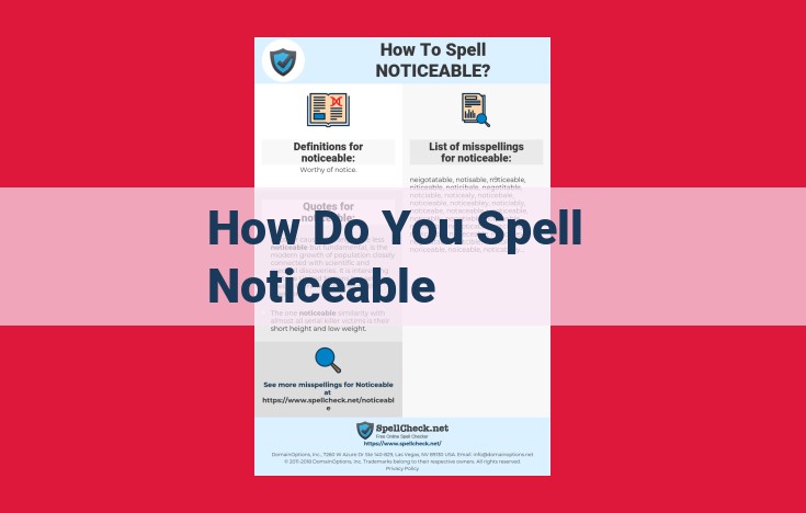 Spell Noticeable Correctly: A Comprehensive Guide for Enhanced Visibility