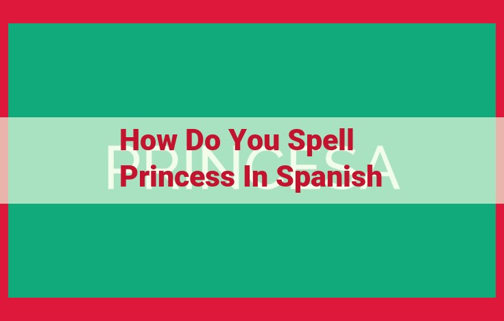 SEO-Optimized Title: Understanding "Princesa": The Spanish Word for Princess and Its Etymology