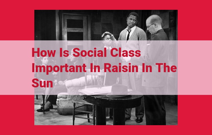 Social Class as a Defining Force in "Raisin in the Sun": Impact on Character Roles, Motivations, and Themes