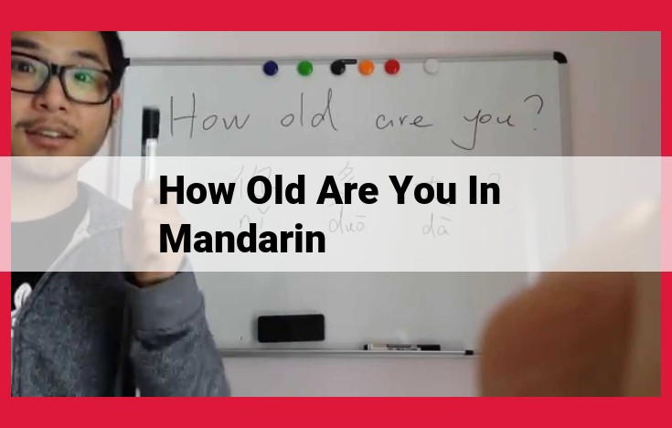 How to Ask and Respond to "How Old Are You" in Mandarin