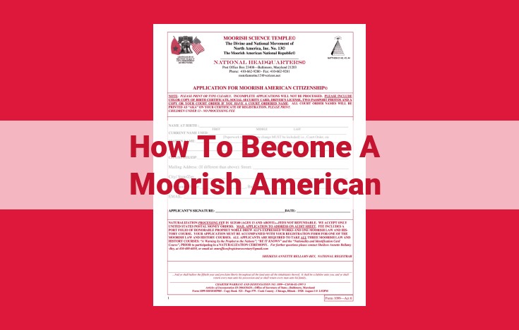 Unveiling the Path to Moorish American Identity: A Comprehensive Guide