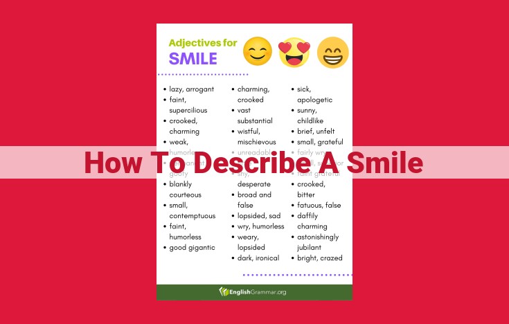 Unveiling the Art of Describing a Smile: A Literary and Physical Exploration