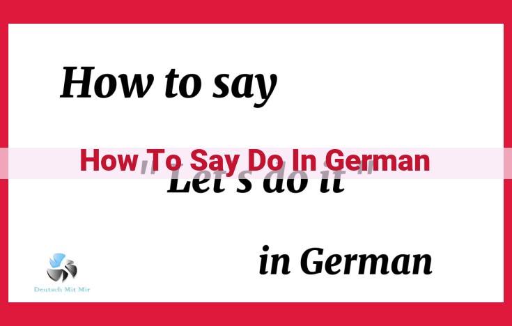 Distinguishing German Verbs: "Tun" vs. "Machen" for "Do"