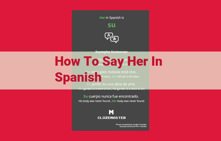 How to Say "Her" in Spanish: A Comprehensive Guide to Using "Ella"