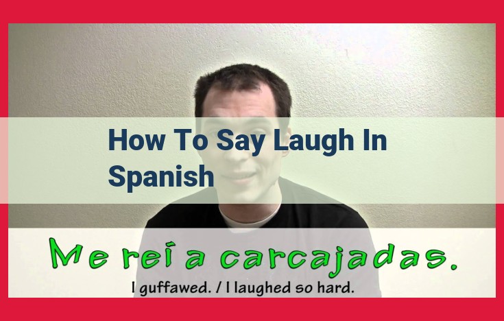 Spanish Vocabulary and Expressions for Laughter