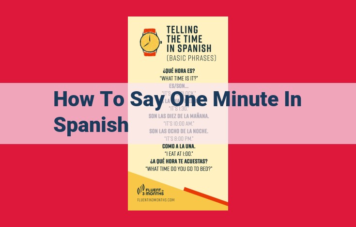 How to Express "One Minute" in Spanish: A Comprehensive Guide