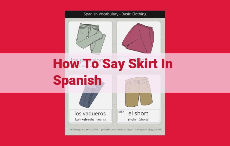 Spanish Words for Skirt: Skirt Vocabulary in Different Regions