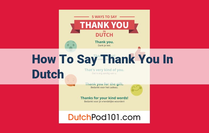 Expressing Gratitude in Dutch: A Comprehensive Guide