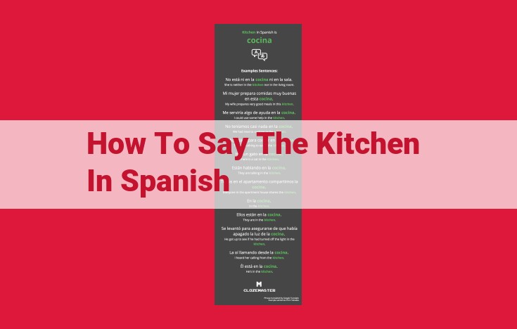 Kitchen in Spanish: How to Say "Kitchen" in Spanish