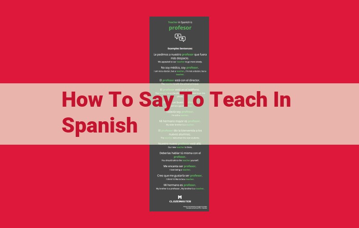 How to Teach in Spanish: A Comprehensive Guide to Using the Verb "Enseñar"