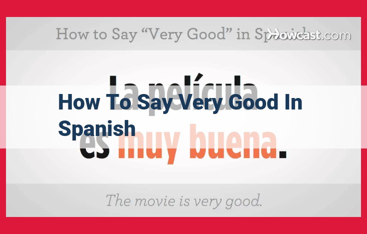 Learn "Muy Bien": Master Spanish for "Very Good" with Synonyms & Grammar