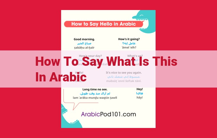 Learn to Ask "What Is This" in Arabic: A Comprehensive Guide