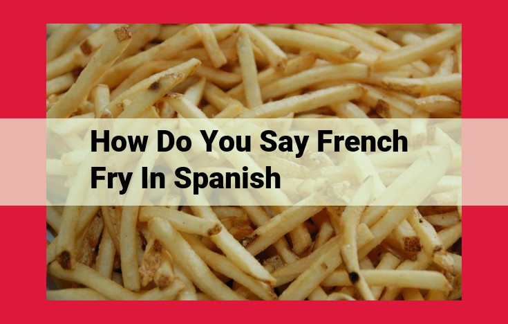 Spanish Phrases for "French Fry" with Regional Distinctions