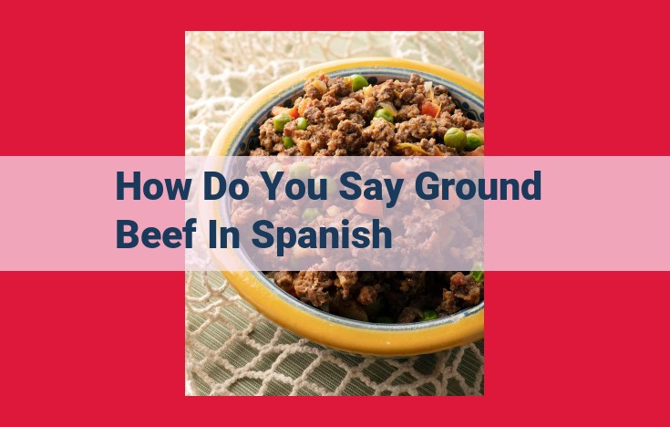 Discover the Culinary Delights of Ground Beef in Spanish-Speaking Cultures: "Carne Molida"