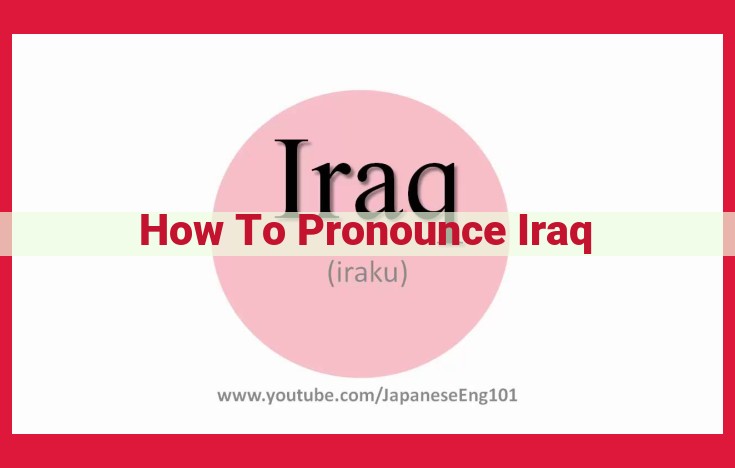 Pronounce "Iraq" Correctly: A Step-by-Step Guide Using IPA