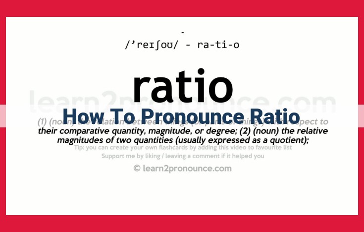 Optimize Pronunciation of "Ratio" for Enhanced Communication