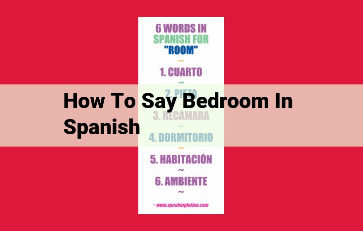 Definitive Guide: Translating "Bedroom" to Spanish for Optimal SEO