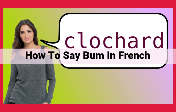 How to Say "Bum" in French: A Comprehensive Guide