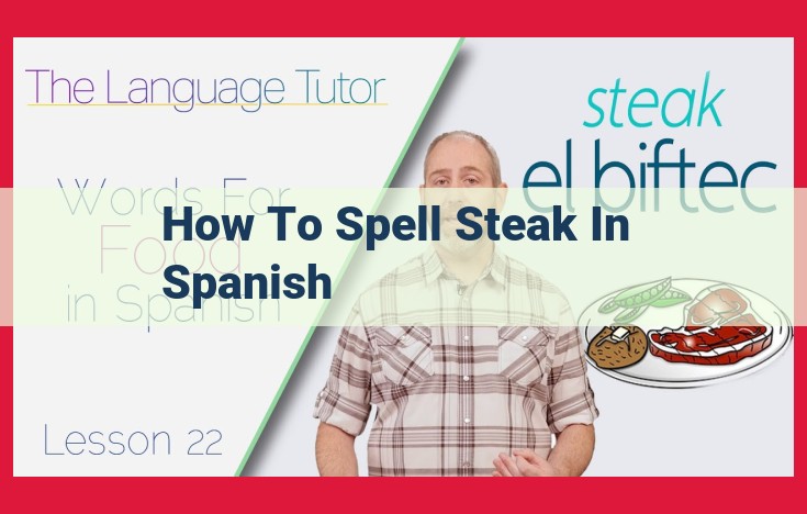 Optimized Title: Bistec: The Spanish Spelling of "Steak"