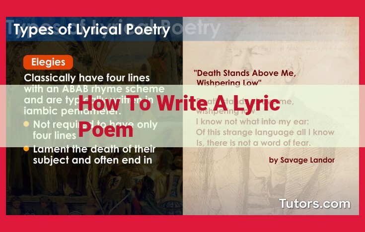 Mastering the Art of Lyrical Poetry: A Comprehensive Guide to Crafting Evocative Verse